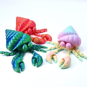 OEM tùy chỉnh 3D in nhựa ẩn sĩ cua hồ cá cảnh quan Đồ chơi di chuyển khớp với đông lạnh nhân vật cua Quà Tặng - Product Image 5