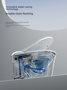 Couvercle de toilette intelligent mains libres à contour doux avec rinçage automatique au pied, barrière de mousse, radar vocal, séchage à chaud, filtration d'eau et parfum solide - Product Image 5
