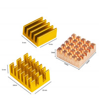 Dissipateur thermique personnalisé en aluminium miniature avec ailettes en cuivre, profilés en aluminium anodisé finition usinée, extrusion personnalisée pour CNC