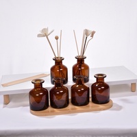 Bouteille diffuseur à roseaux noire mate de luxe 100 ml, huile parfumée en verre, écologique, recyclable, pour bricolage de parfums, usage bureautique – Meilleures ventes