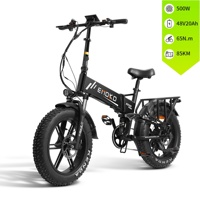Vélo électrique pliable à gros pneus EMOKO, nouveau design, vente en gros, dropshipping, pour adultes, 7 vitesses, suspension intégrale
