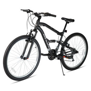 Vélo de montagne tout suspendu BAMCBASE 26 <span class=keywords><strong>pouces</strong></span>, <span class=keywords><strong>cadre</strong></span> en acier carbone, <span class=keywords><strong>18</strong></span> vitesses, freins à double étrier en V, unisexe, adultes - Product Image 4