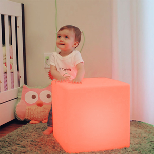 Đèn <span class=keywords><strong>LED</strong></span> nội thất <span class=keywords><strong>40cm</strong></span> / 15.75 inch, chống nước IP65, ngoài trời, chất liệu PE, nhiều màu sắc, điều khiển từ xa, hình khối - Product Image 4