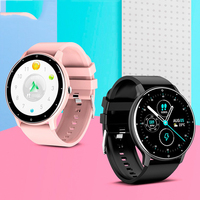 Montre connectée sport tendance 2021, nouvelle arrivée en ligne, écran tactile circulaire complet, étanche, mesure du rythme cardiaque et prévisions météo