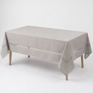 Nappe personnalisée pour événements, 200 GSM, polyester aspect lin, bordure découpée au laser, pour banquets, vente en gros - Product Image 1
