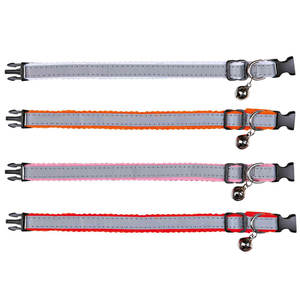 Collar Reflectante para Gato, Color Rosa, con Campana, Ajustable para Mascotas - Product Image 2