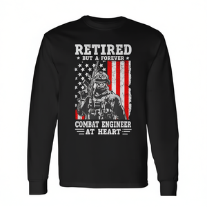 Camiseta de manga larga para hombre, diseño de bandera estadounidense, orgullo militar, cuello redondo de algodón, informal, para todas las estaciones - Product Image 2