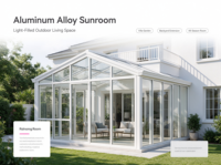 Véranda en verre pour patio extérieur, structure en aluminium, verre isolant Low-E, taille personnalisée