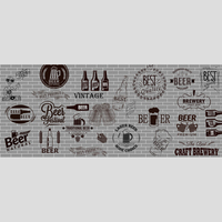 Papier Peint Mural Brique Grise Industrielle Vintage pour Restaurant et Décoration de Cave à Bière Artisanale