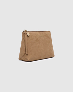 Borsa <span class=keywords><strong>Clutch</strong></span> di Lusso in Camoscio Tortora, Elegante <span class=keywords><strong>Pochette</strong></span> da Sera con Cerniera Dorata, Borsetta Chic per Matrimoni <span class=keywords><strong>e</strong></span> Feste - Product Image 3