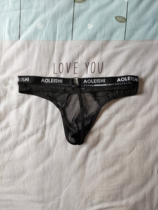 Sous-vêtements sexy pour hommes à taille basse en maille transparente, style fin et respirant, <span class=keywords><strong>string</strong></span> <span class=keywords><strong>invisible</strong></span> en forme de U - Product Image 4