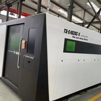 Machine de découpe laser à fibre CNC Tuosheng Industry avec table d'échange automatique et couvercle entièrement fermé pour la découpe de métaux