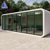Capsule de bureau moderne intelligente personnalisée en polycarbonate, étanche, mini-maison préfabriquée, cabane pour Airbnb, location, espace de vie extérieur, pod de vacances