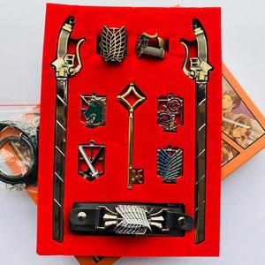 Anime Peripheral Attack on Titan Llavero Eren Pulsera de cuero Anillo Llavero Colección <span class=keywords><strong>Set</strong></span> - Product Image 3