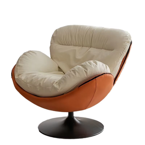 <span class=keywords><strong>Poltrona</strong></span> Girevole Confortevole - Sedia Singola Moderna e Minimalista <span class=keywords><strong>per</strong></span> Soggiorno, Balcone o Camera da Letto - Sedia <span class=keywords><strong>per</strong></span> Relax e Lettura - Product Image 3