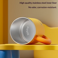 Mug à café isotherme à double paroi en acier inoxydable 304 avec couvercle, design tendance et créatif, valeur esthétique élevée, tasse cadeau