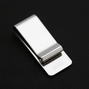 Conception personnalisée Logo acier inoxydable métal vierge pince à billets portefeuille pince à billets pour argent en métal forme personnalisée pince à billets - Product Image 1