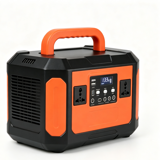 500W Portable Power Station 110V 220V AC DC USB Output Solar Generator with Pure Sine Wave LiFePO4 Battery for Camping Emergency