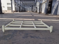 Palette en acier robuste, palette en métal empilable pour le stockage de marchandises en entrepôt et la manutention logistique