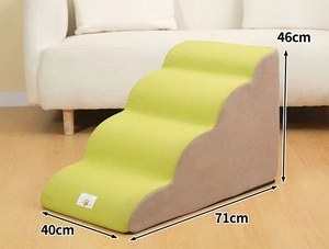 บันไดสำหรับสุนัข<span class=keywords><strong>3</strong></span>ขั้นบันไดสำหรับสัตว์เลี้ยงแบบพกพากันลื่นโซฟาสำหรับสุนัขบาดเจ็บบันไดสุนัข - Product Image 2