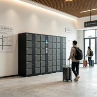 Casier à bagages intelligent avec écran tactile pour aéroport/gare, plage, spa, stockage de bagages
