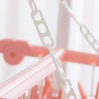 32 Klammern Faltbarer Kleiderbügel für Kinder und Erwachsene, Windgeschützter Wäscheständer für Socken und Unterwäsche, Kunststoff-Trockengestell, Kinderkleiderbügel