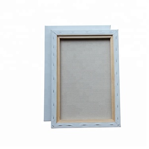 Venta al por mayor 50*60cm 360G galería de lienzo de lino profundo lona estirada con 3,0*3,0 cm de madera de pino bares - Product Image 4