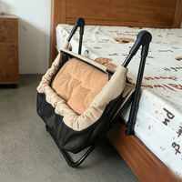 Lit pour animaux de compagnie multifonctionnel, portable, pliable, lit d'appoint pour animaux de compagnie, lit côte à côte avec les humains, lit pour chien et chat, lit de compagnie pour la chambre à coucher