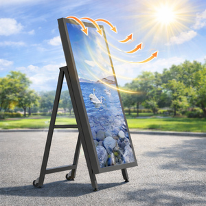 Affichage numérique extérieur de 32 à 65 <span class=keywords><strong>pouces</strong></span>, lisible en plein soleil à 2000 nits, étanche IP66, stimule le trafic de clients et les ventes - Product Image 2