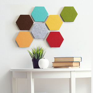 Panneaux acoustiques hexagonaux en <span class=keywords><strong>mousse</strong></span> ignifuge insonorisante écologique moderne personnalisable en 48 couleurs pour bureau - Product Image 5