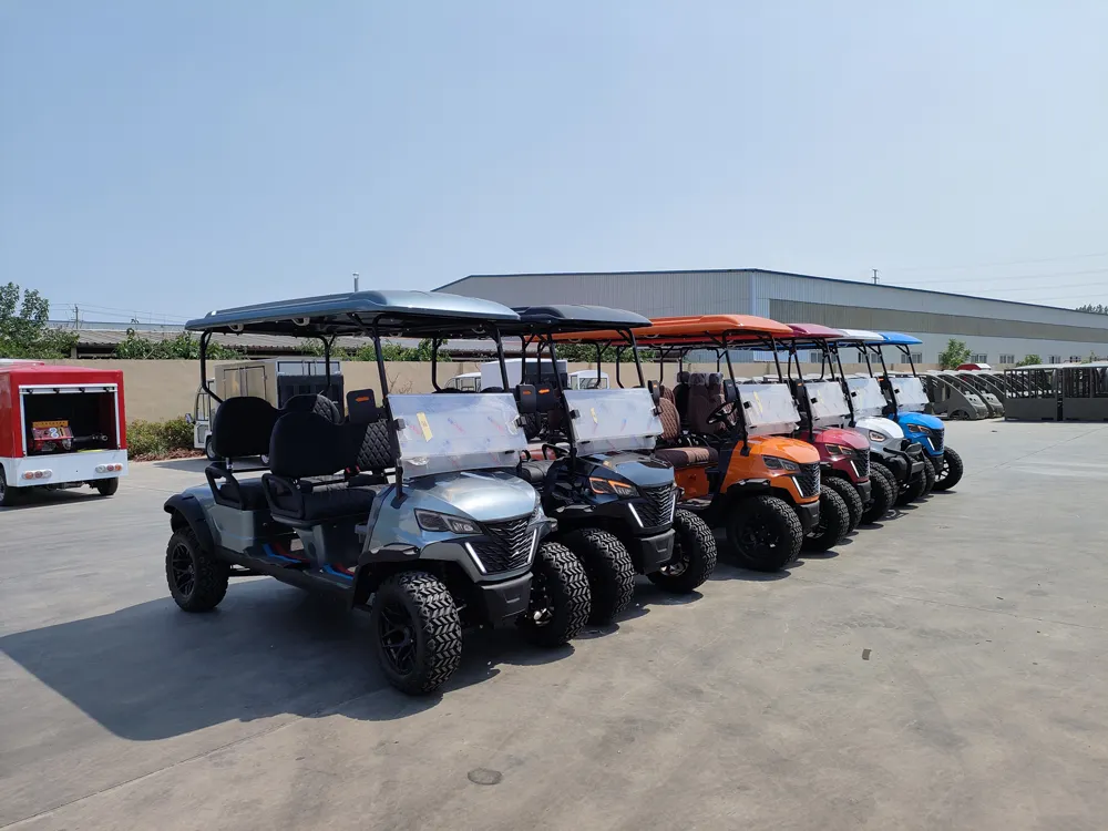 2 4 6 8 personnes 48v voiturettes de golf électriques levées sur la route buggy de golf hors route voiture-club électrique à vendre