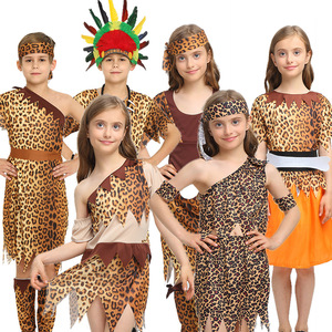 Nouveaux Costumes de Cosplay Halloween 2026 pour Adultes et Enfants : Tenues Sauvages, Léopard, Chasseur Tribal Africain, Indien – Parfaits pour le Carnaval d'Halloween - Product Image 5