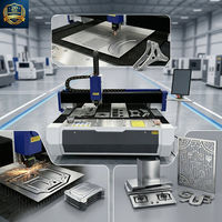 Machine de découpe laser à fibre automatique de précision moderne pour tôles en alliage d'aluminium et en acier au carbone pour pièces de quincaillerie et de pièces automobiles