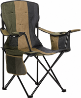 Chaise de camping pliable surdimensionnée NBT avec sac isotherme, porte-gobelet, poche latérale, cadre en acier - Robuste et portable pour la pêche et les pique-niques