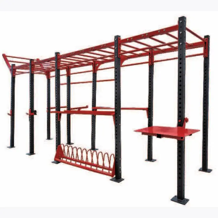 Hot multi function cross fit folding home gym equipment wall ball rig outdoor box crossfits station