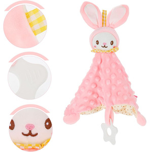 Juguete de Peluche Suave y Seguro <span class=keywords><strong>con</strong></span> Forma de Conejito, Chupete de Tela Multifuncional para Bebés, Niños y Niñas - Product Image 3