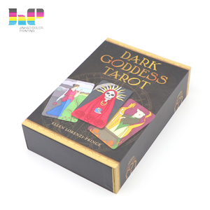 Carte da mazzo di tarocchi in lamina d'oro personalizzate carte oracolo di alta qualità stampate guida e scatola - Product Image 5