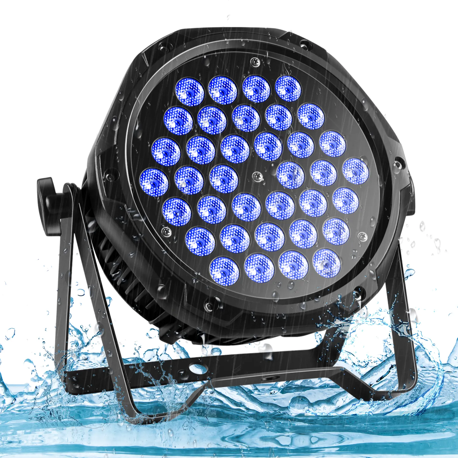IP65 Waterproof 36PCS RGB 3-IN 1 LED Lighting Outdoor Stage Par Light DMX Control Muted Upligting Party Wash Light Strobe Effect