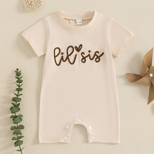 Nouvelle Collection – Combinaison en Coton à Col Rond pour Bébé, Motif Lettres <span class=keywords><strong>LIL</strong></span> Sis, Marque Privée, pour Nouveau-né, Nourrisson et Tout-petit - Product Image 2