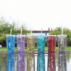 AGH Vaso Térmico de Doble Pared con Diseño de Bola de Nieve, 16oz/24oz, Plástico Transparente, Libre de BPA, Ecológico, Aislamiento Térmico de 6-12 Horas, para Fiestas - Product Image 2