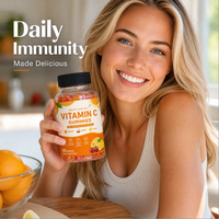 Complément alimentaire en marque privée OEM, bonbons gélifiés végétaliens sans sucre pour adultes (à l'exception des nouveau-nés), vitamine C, soutien immunitaire et énergétique