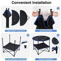 Offres Spéciales En Gros Personnalisé Pliable Camping En Plein Air Table Pliante Avec Sac De Transport Barbecue Pêche Camping Table De Pique-Nique