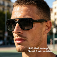 Lunettes de soleil intelligentes ultra-légères 30g style pilote avec traduction IA, musique sans fil et appels audio pour la conduite et les voyages