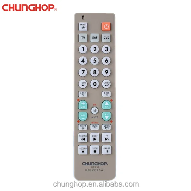 Chunghop UR130 Réductions 3 en 1 Télécommande SAT DVD TV Télécommande IR universelle TV