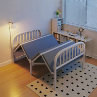 Lit d'appoint moderne simple en métal pour bureau de dortoir