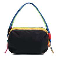 Mini sac à main étanche en nylon avec fermeture éclair, style ethnique, pochette cosmétique Dopamine, petit sac de rangement portable pour voyage