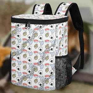 Mochila térmica con aislamiento con estampado de <span class=keywords><strong>sushi</strong></span> salmón personalizado resistente al agua de gran capacidad superventas - Product Image 2