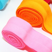 Ruban élastique tissé certifié OEKO-TEX, biais plié, nylon/spandex, couleurs en stock, haute qualité, pour vêtements