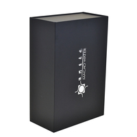 Carton en forme de livre noir mat à fermeture magnétique personnalisée boîte d'emballage cadeau de kit de soins de la peau avec insertion d'éponge en mousse EVA