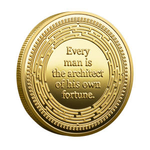 Moneta Commemorativa 3D in Ferro Pressofuso Personalizzata PANBO, Collezione Creativa con Motto Ispirazionale, Ornamento in Oro e Argento - Product Image 3